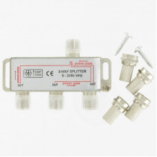 COAX F-CONN 3-WEG VERDELER