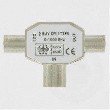 TV STEKKER 2-WEG METAAL