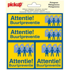 PICTOGRAM 15X15 ATTENTIE BUURTPREVENTIE
