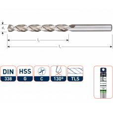 HARDHOUTSPIRAALBOOR 6X139MM