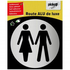 PICTOGRAM ALU DAME/HEER ROND 80MM